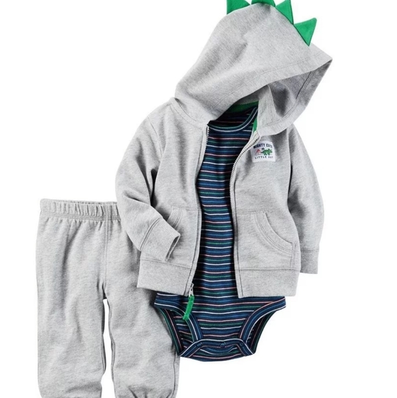Carters Dino playsuit set 6 month - Picture 1 of 5